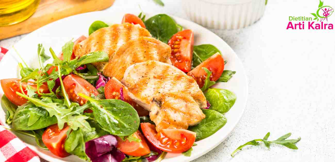 chicken and spinach salad