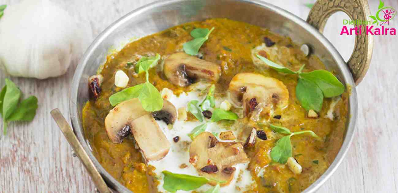 mushroom methi curry