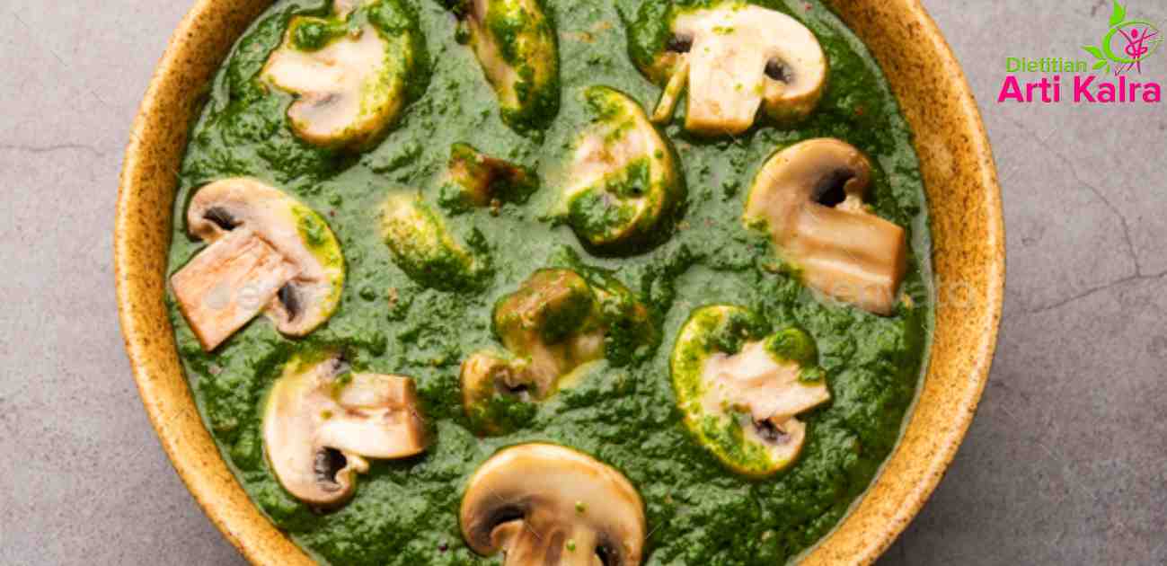 mushroom palak curry