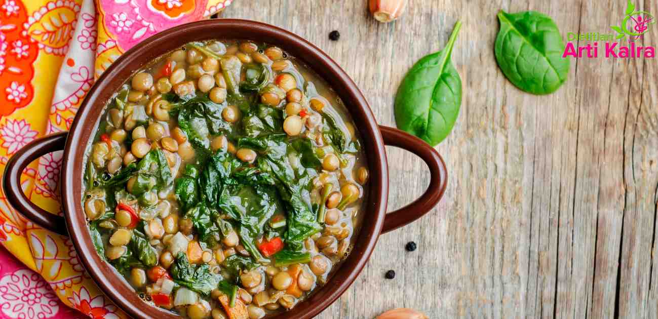 spinach and lentil soup